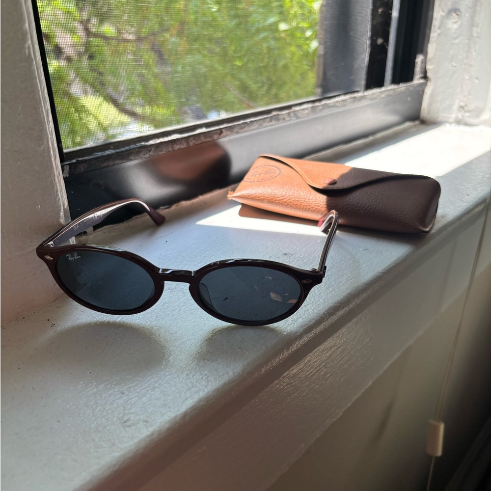Ray-Ban Dark burgundy Sunglasses with Black Lenses